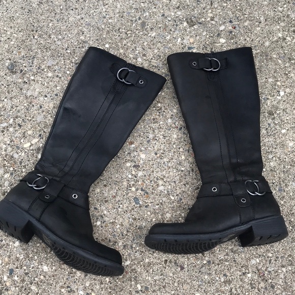 Clarks Shoes - Clark’s Tall Black Leather Riding Boots